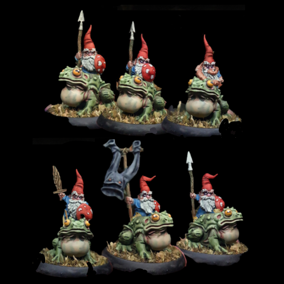 Gnome Toad Cavalry Warband Miniatures – Fantasy Tabletop RPG & Wargame Models