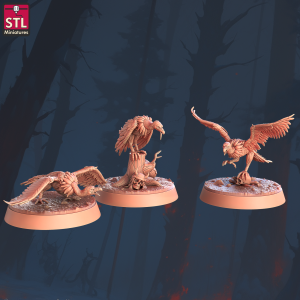 Vultures or Buzzards (3 Sculpts)