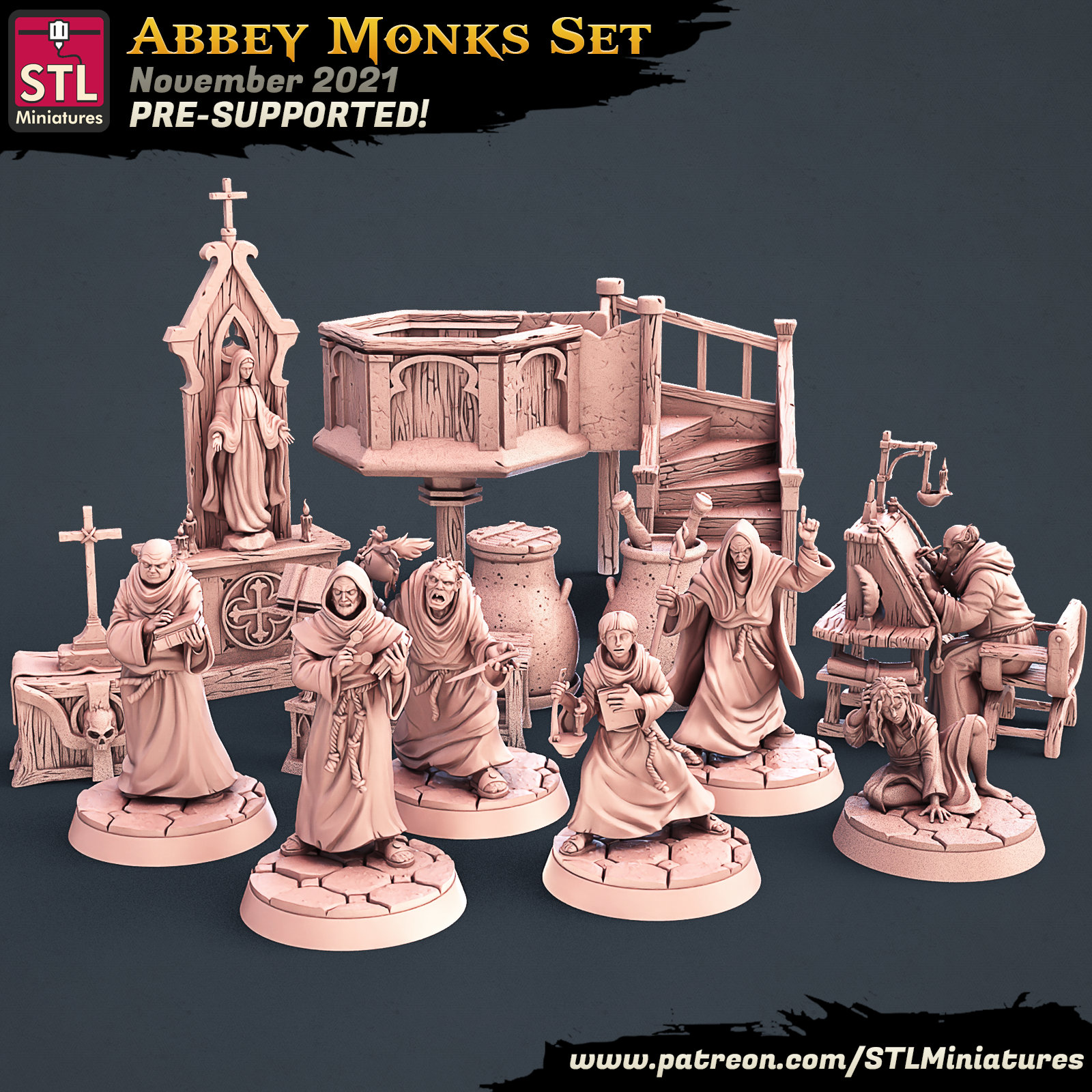 Abbey set (7 Characters, Divine scatter terrain)