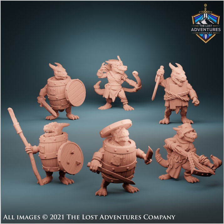 Alternative view of Trash Kobolds Warband (6 Sculpts)