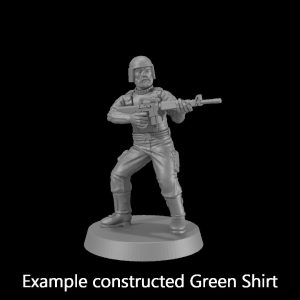 Green Shirts (Modular Soldiers - Full Set makes 9 complete figures)