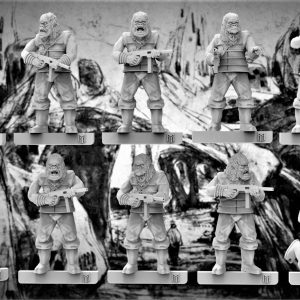 Apes with Guns (2 different sets of 10 Sculpts)