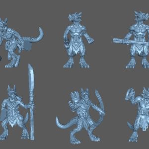 Kobold Warband Miniatures Set - 14 Piece Set (Dungeon & Cave Raiders)