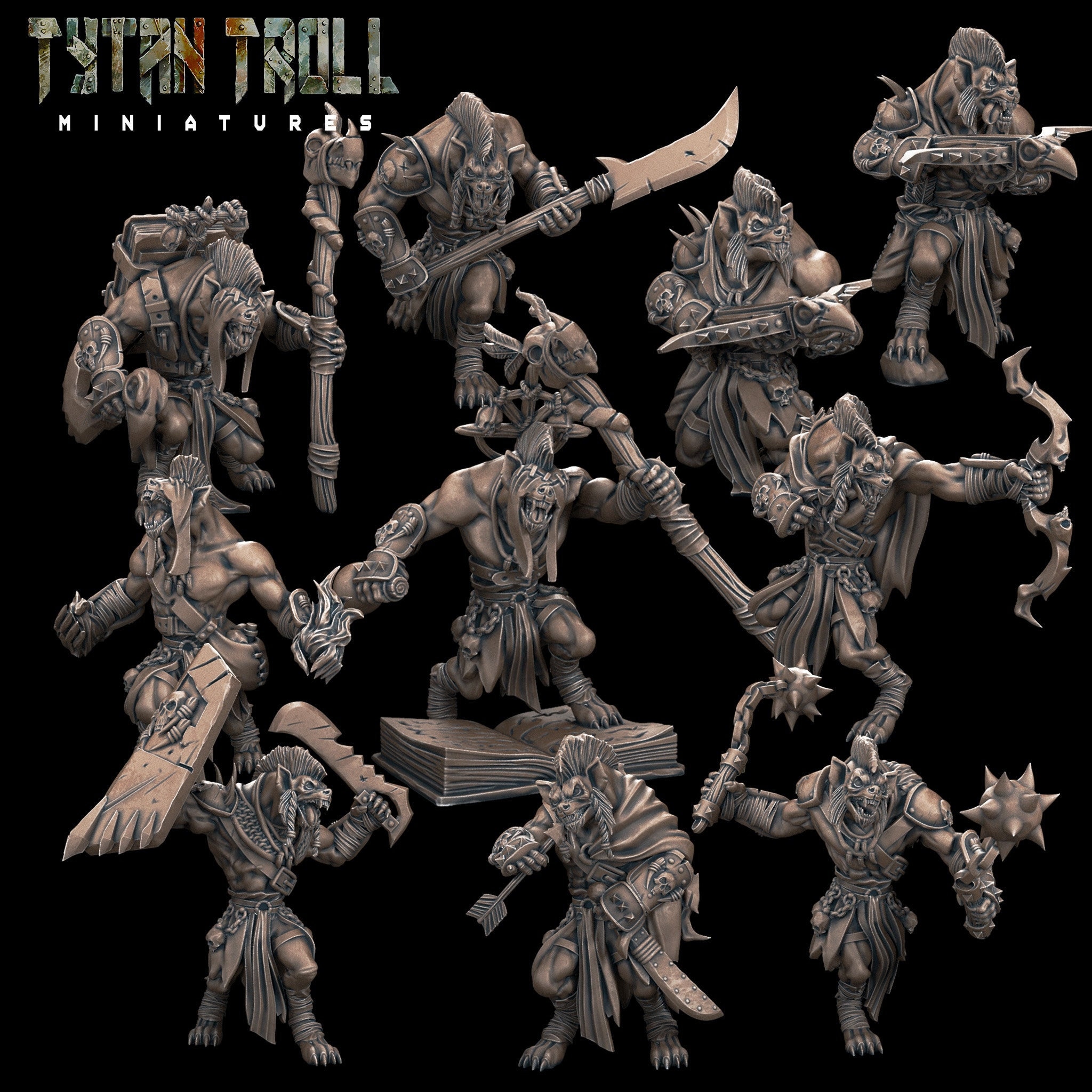Gnarlfang Raiders Gnoll Warband (10 sculpts)