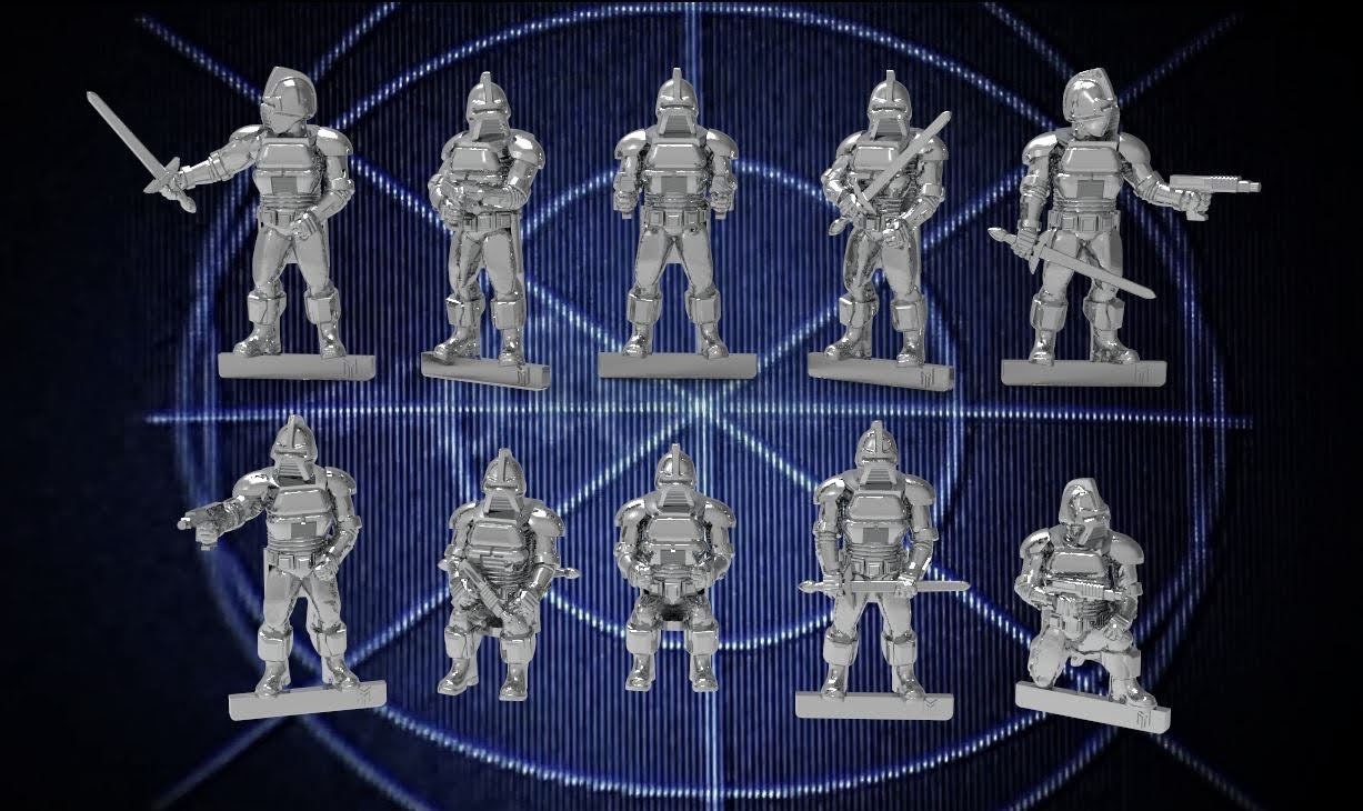 Vintage Silver Robots (2 sets of 10 sculpts each)