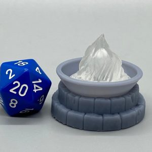 Alternative view of LED Brazier Terrain – DnD Campfire Miniature with Flickering Fire (RPG Terrain Accessory)