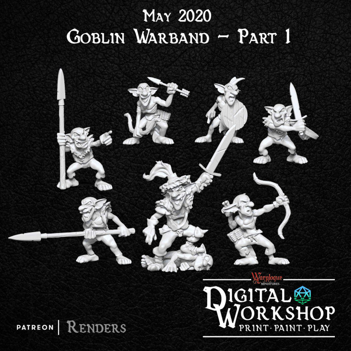 Alternative view of Goblin Warband (7 Sculpts)
