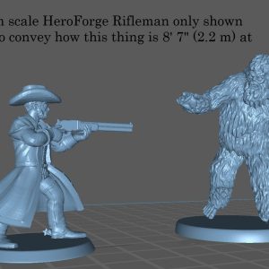 Alternative view of Cryptid Series: Bigfoot Miniature (8′7″ tall in scale)