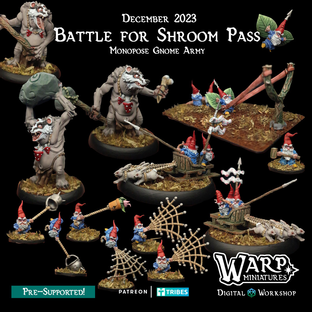 Battle of Shroom Pass - Badger Brutes & Gnome Defenders Miniature Set