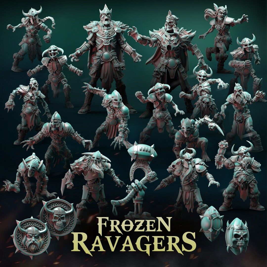Alternative view of Frozen Ravagers Fantasy Football Team (28 sculpts)