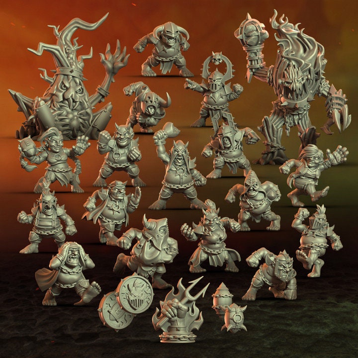 Alternative view of Infernal Folks Football Team (30 sculpts)