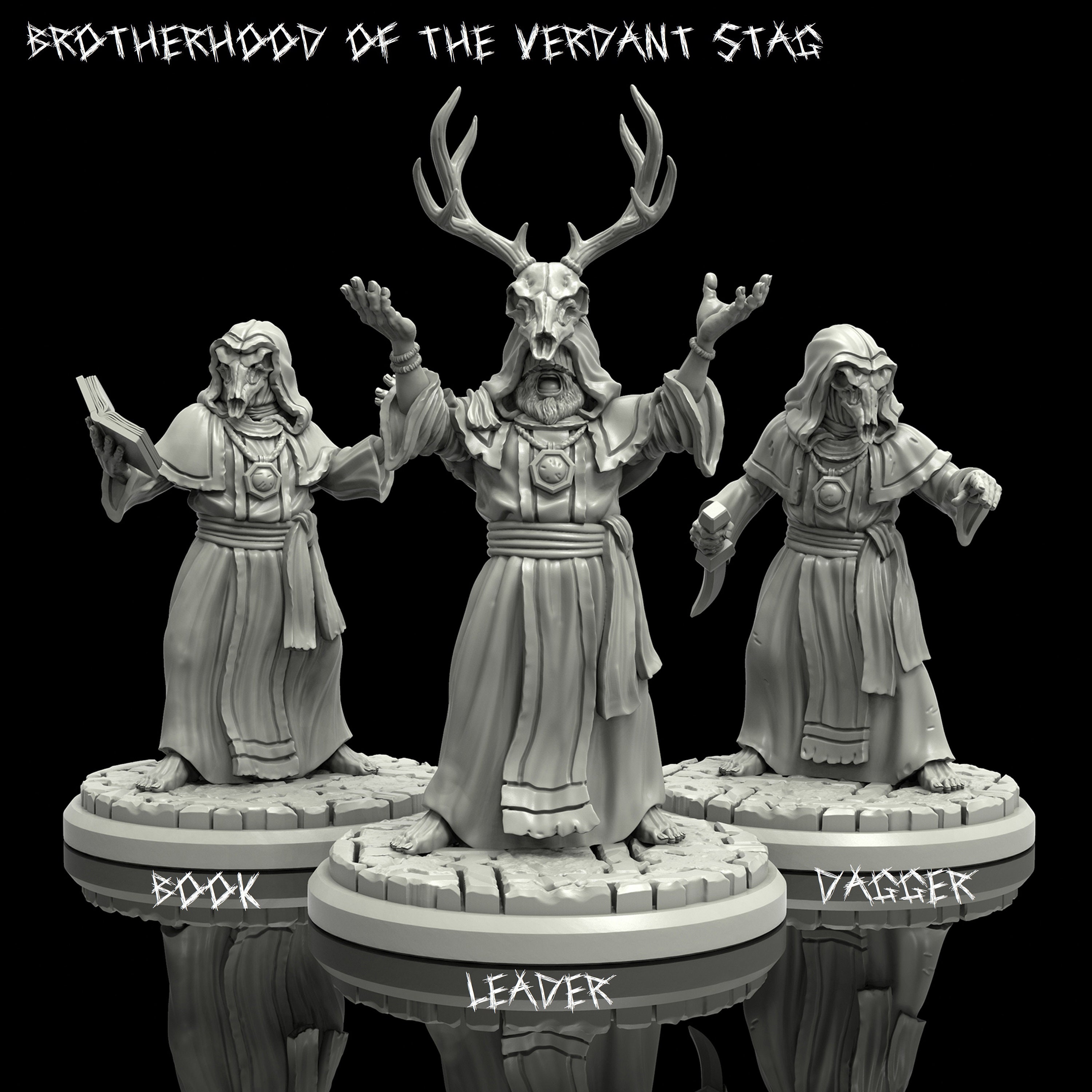 Alternative view of Cultists (11 sculpts across 3 cults)