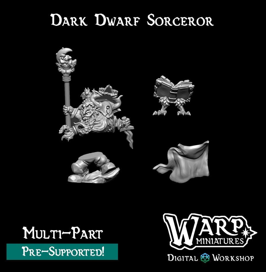 Dwarf Sorcerer and Spellbook Familiar - Image 3