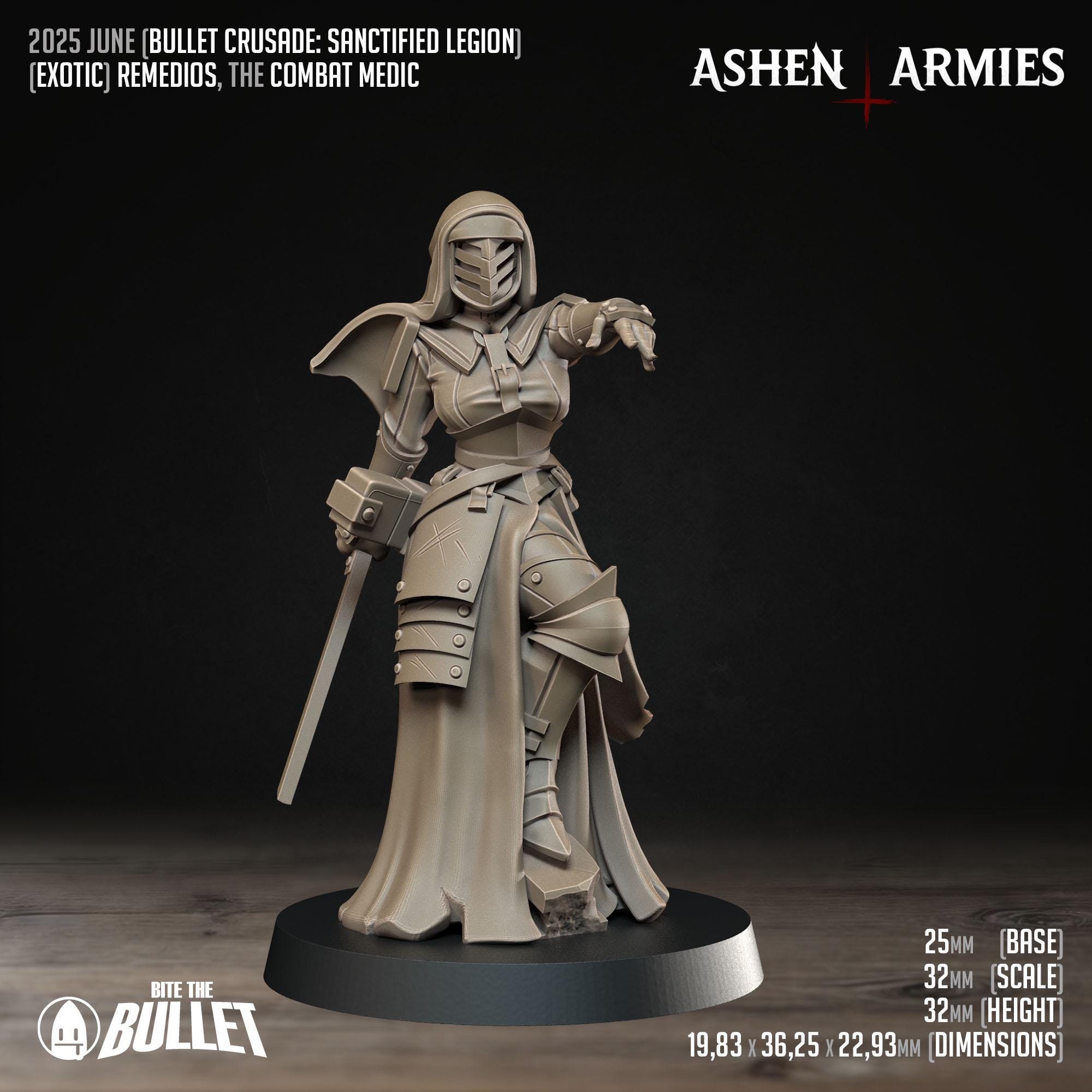 Alternative view of Field Medic of the Faith - SFW and NSFW Sculpts