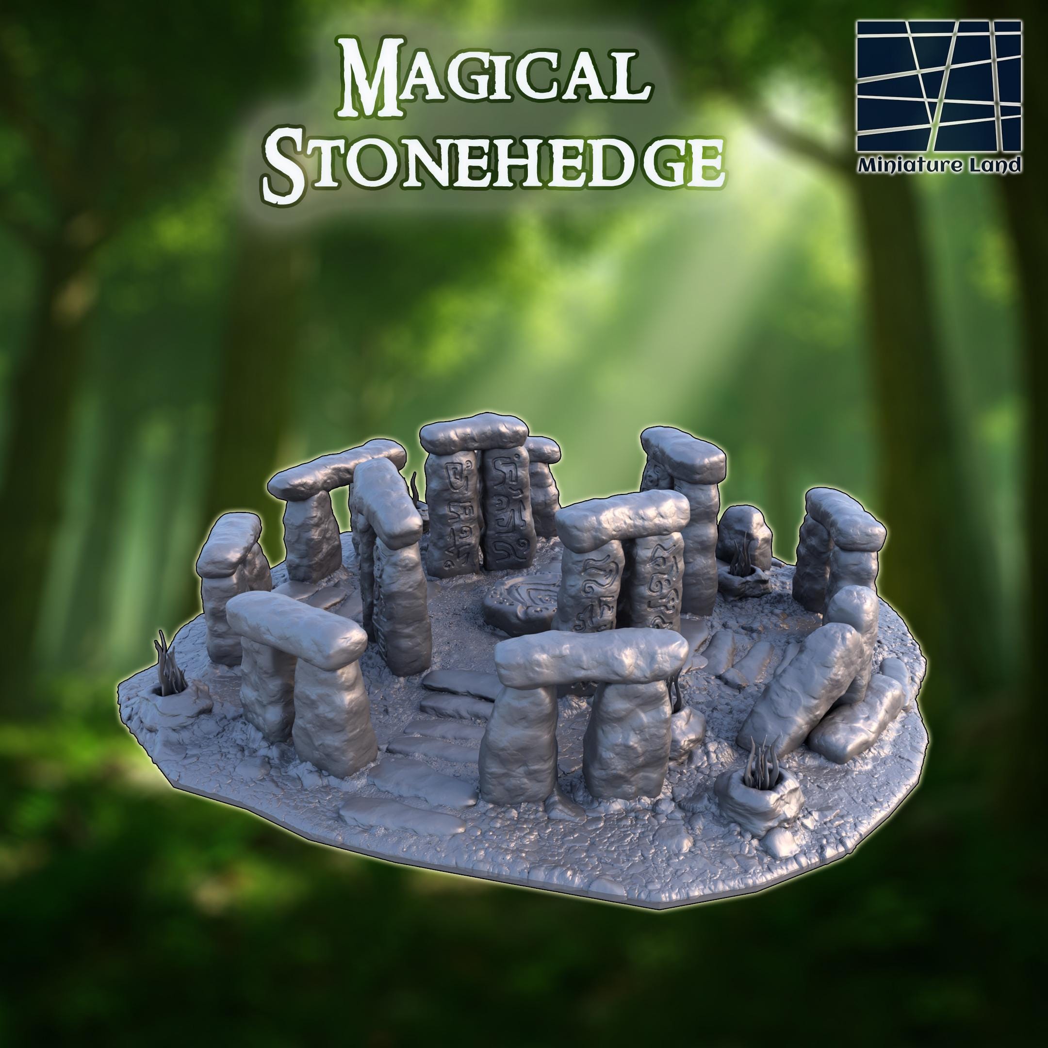 Arcane Stone Circle – Modular Ritual Terrain (5 Pieces)