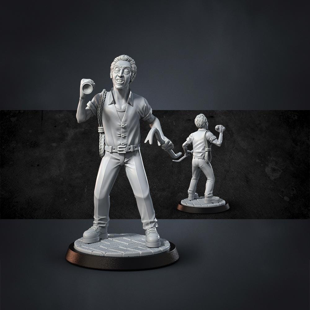 Alternative view of Unhinged Explorer – Wild-Eyed Adventurer Miniature