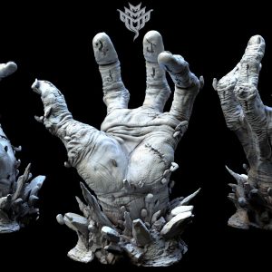 Alternative view of Grave Hand or Grasping Hand (3 sizes in 10 colors) from Mini Monster Mayhem