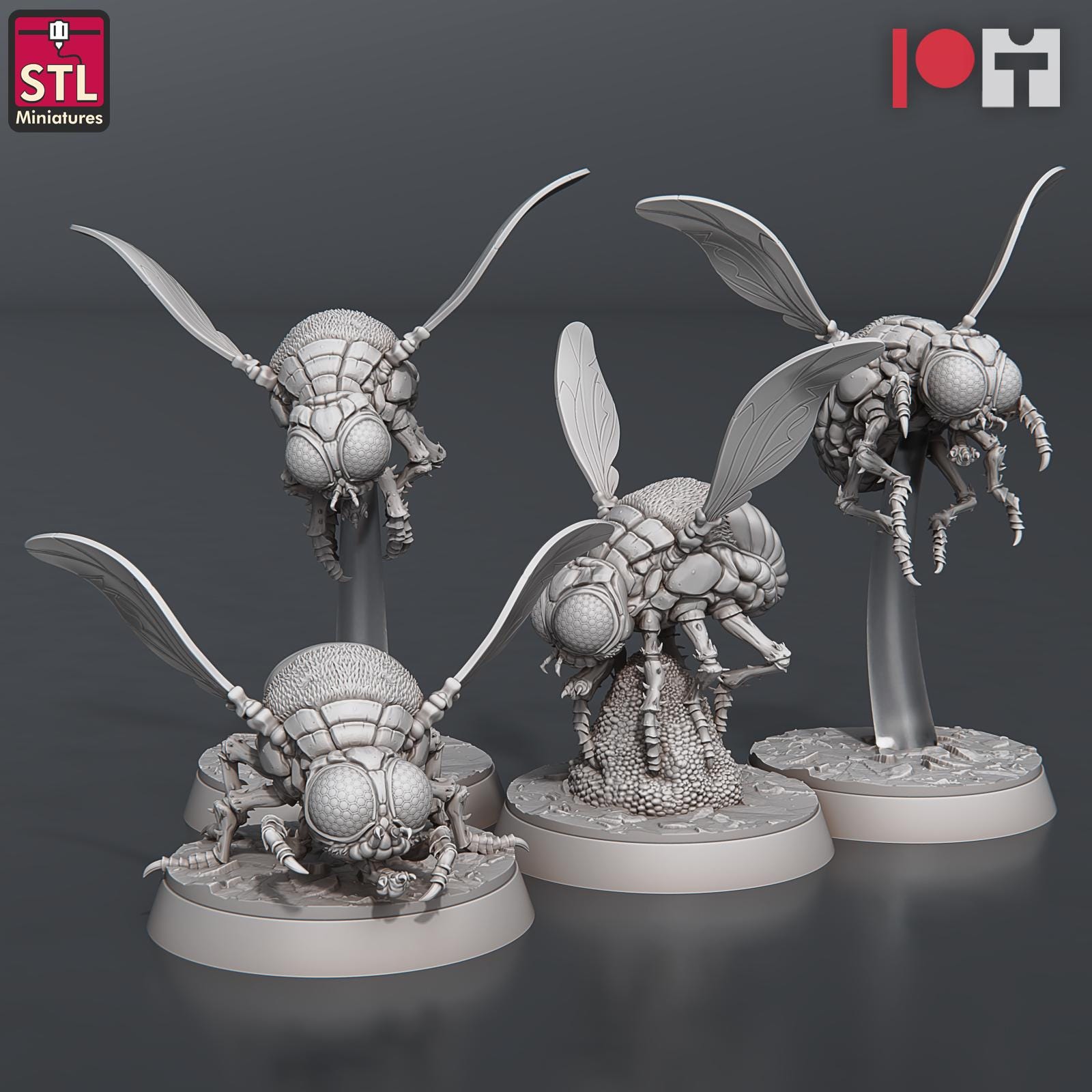 Giant Flies (4 sculpts in 2 sizes)
