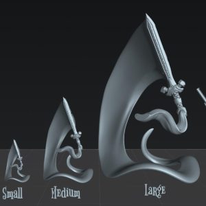 Alternative view of Willy Nilly, the Summoned Blade of Questionable Intent (3 sizes, in 10 different colors)