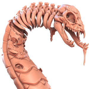 Alternative view of Ghoul Snakes (2 sculpts in 2 sizes)