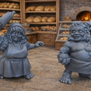 Halfling Baker and Husband (2 sculpts)