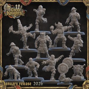 Chess Knights – Full Team, Support Staff & Extras (23+ Sculpts)