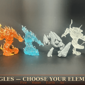 Elemental Warriors – Air, Earth, Fire & Water | 4 Sizes