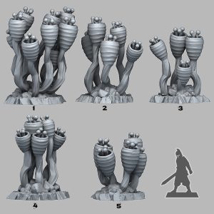 Alternative view of Alien Anemone Clusters (5 sculpt set)