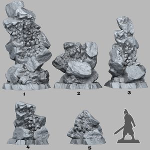 Alternative view of Ancient Hidden Crystals (5 sculpt set)