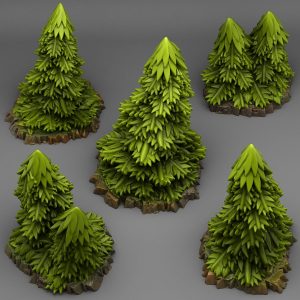Pine Trees (5 sculpt set)