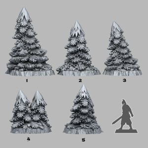 Alternative view of Pine Trees (5 sculpt set)