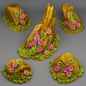 Rocks of Roses (5 sculpt set)