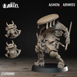Ashen Armies Chem-Cleric Enforcer (3 Head Variants) - Gas Mask Warrior Miniature - Grimdark Warband RPG Model