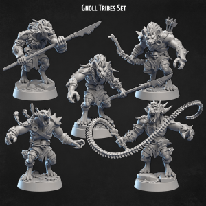 Gnoll Tribes Miniatures Set - 5 Hyena Raiders