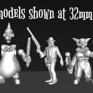 Alternative view of Clowns from Outer Space - 9 Body Modular Horde Set