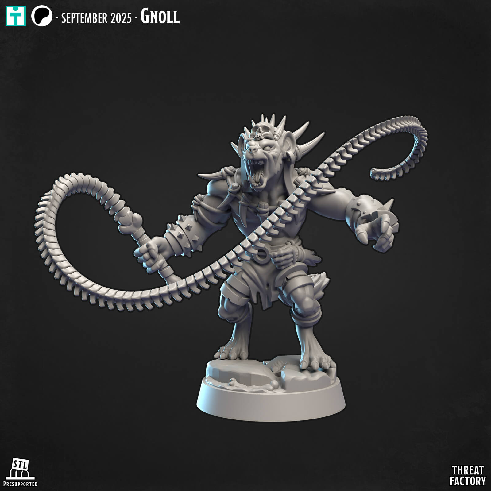 Gnoll Tribes Miniatures Set - 5 Hyena Raiders - Image 3