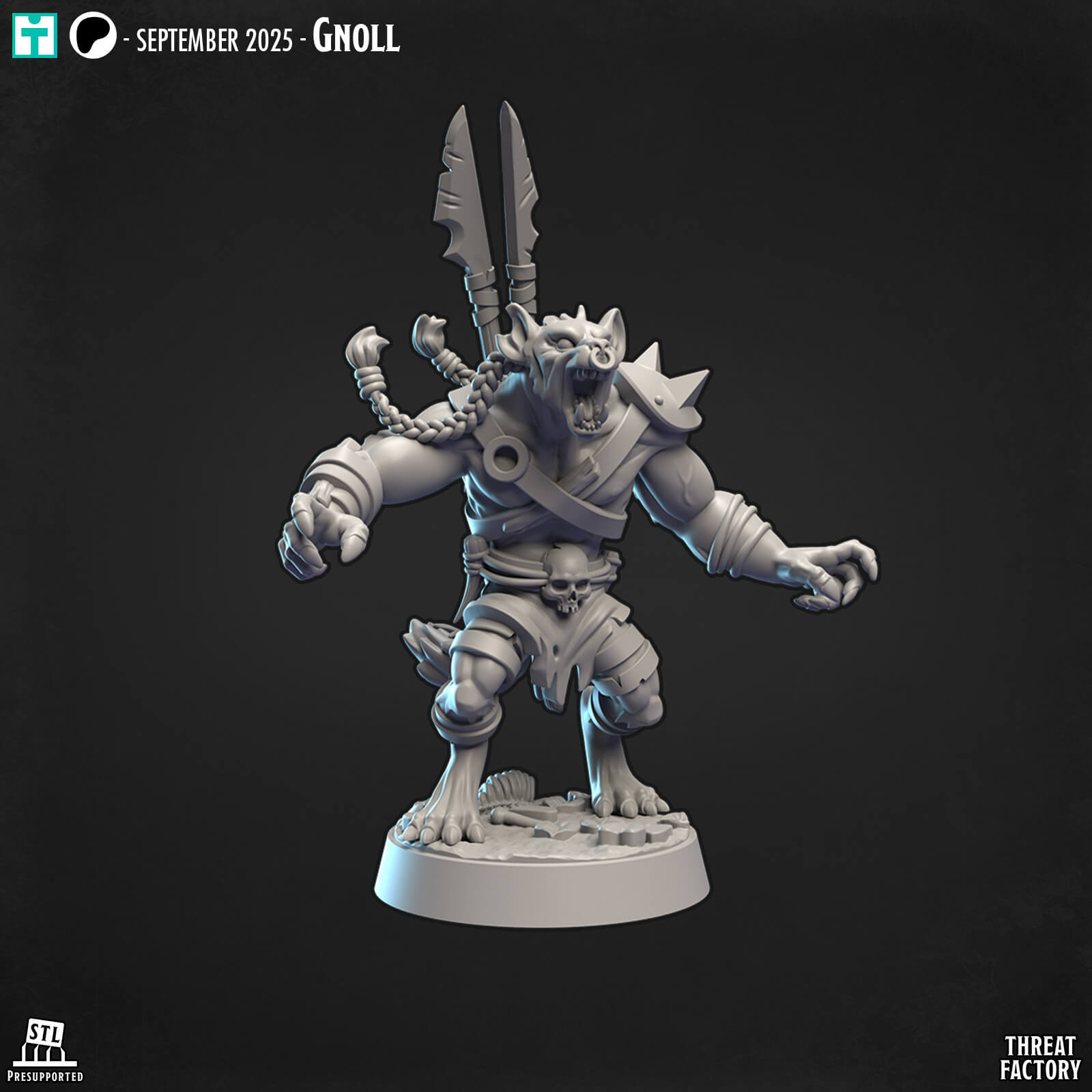 Gnoll Tribes Miniatures Set - 5 Hyena Raiders - Image 6