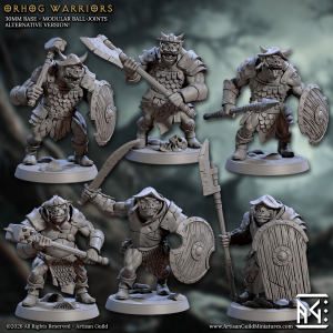 Alternative view of Pig Orc Infantry – Shieldbreakers (Fantasy Miniatures)