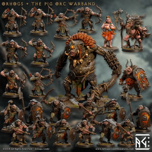 Orhog’s Pig Orc Warband - Full Set - Orc Army - Fantasy Miniatures