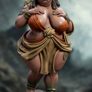 Alternative view of Pig Orc Vixen – Ravager of the Horde (Fantasy Miniature)
