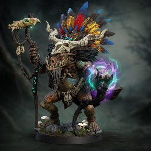 Pig Orc Shaman – Bonecaller Mystic (Fantasy Miniature)