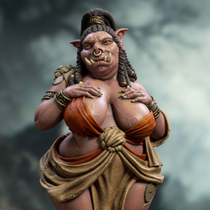 Pig Orc Vixen – Ravager of the Horde (Fantasy Miniature)